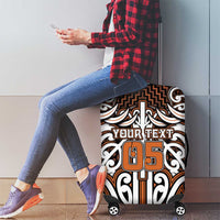Custom Aotearoa Waikato Luggage Cover Maori Tribal Pattern Mix Poutama LT05 - Polynesian Pride