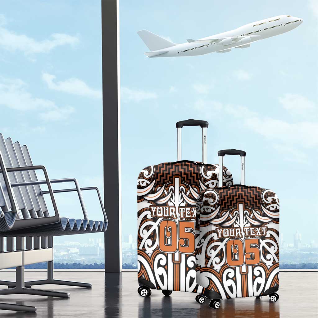 Custom Aotearoa Waikato Luggage Cover Maori Tribal Pattern Mix Poutama LT05 - Polynesian Pride