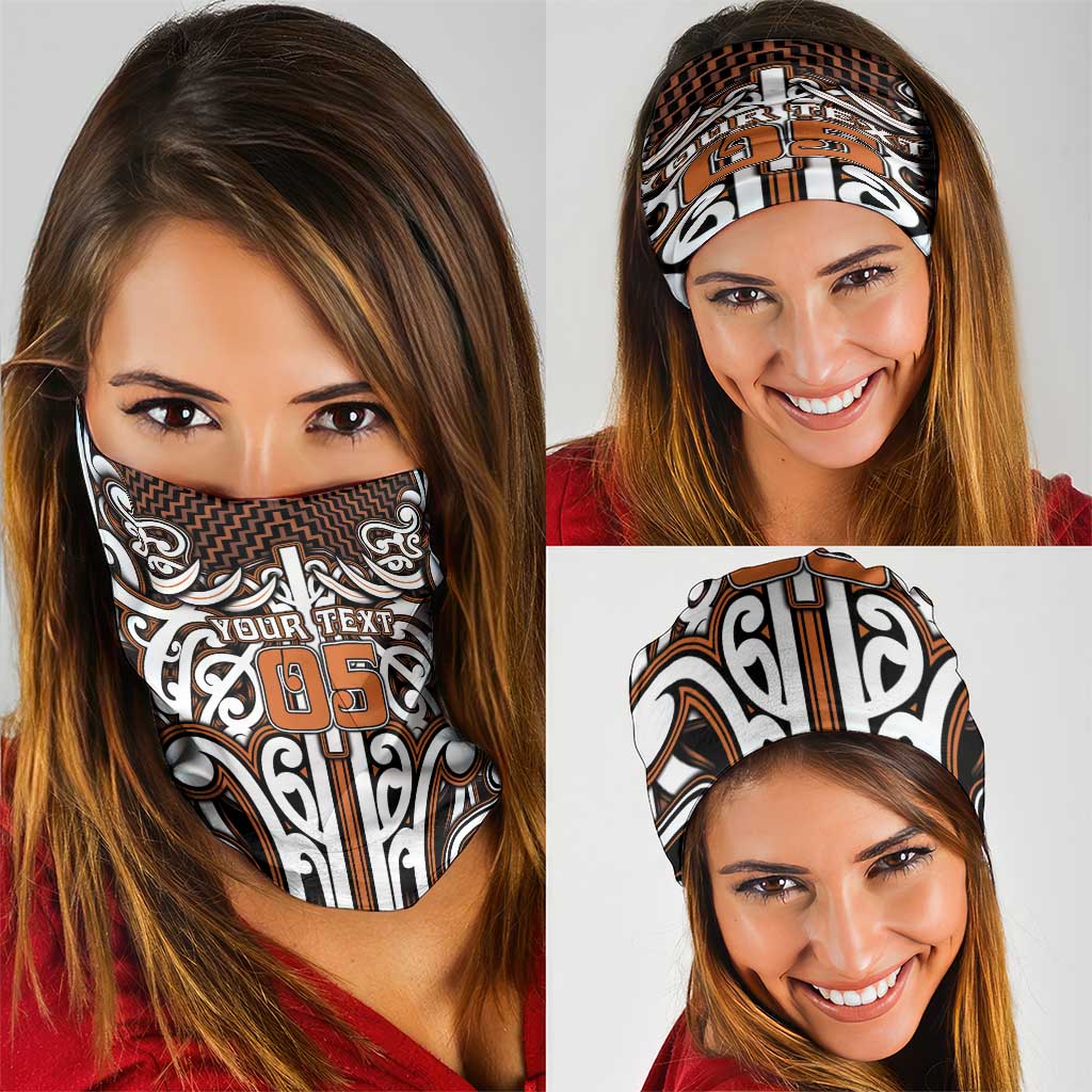 Custom Aotearoa Waikato Neck Gaiter Maori Tribal Pattern Mix Poutama LT05 - Polynesian Pride