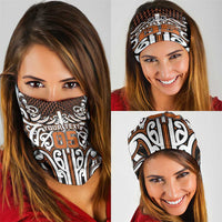 Custom Aotearoa Waikato Neck Gaiter Maori Tribal Pattern Mix Poutama LT05 - Polynesian Pride