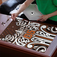 Custom Aotearoa Waikato Puzzle Maori Tribal Pattern Mix Poutama