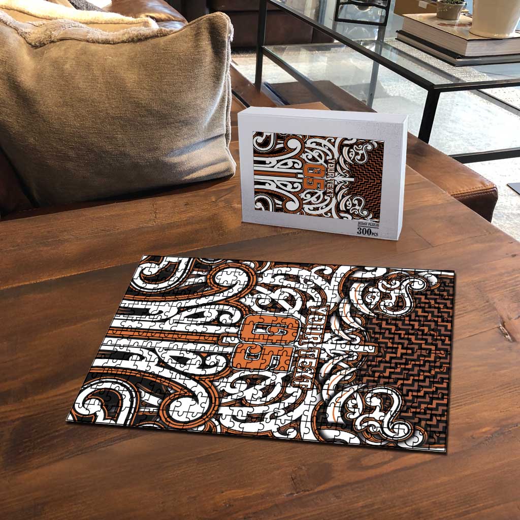 Custom Aotearoa Waikato Puzzle Maori Tribal Pattern Mix Poutama
