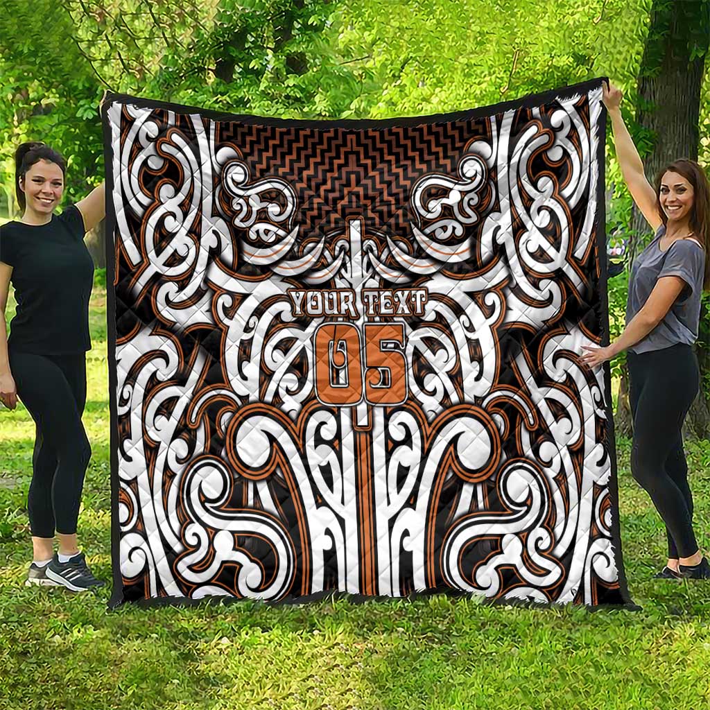 Custom Aotearoa Waikato Quilt Maori Tribal Pattern Mix Poutama LT05 - Polynesian Pride