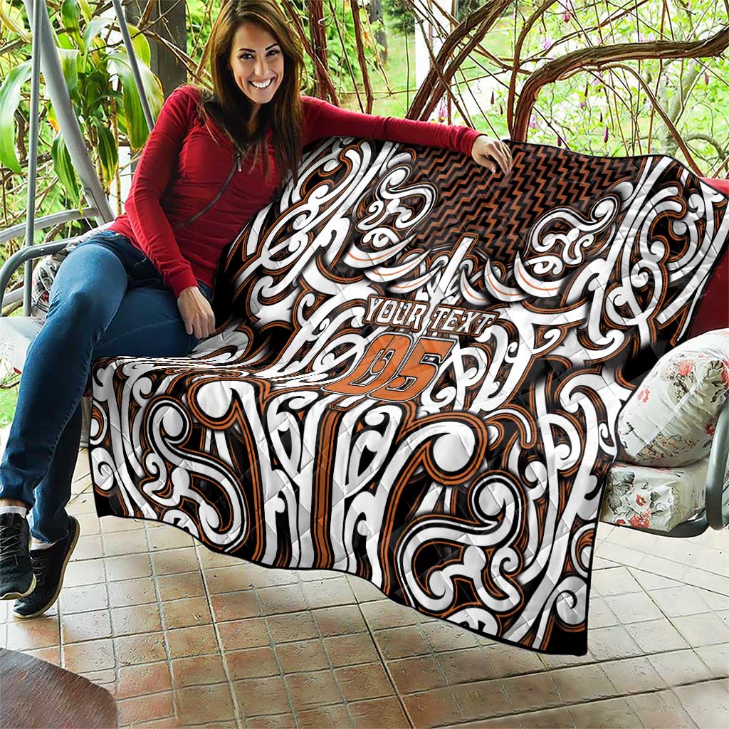 Custom Aotearoa Waikato Quilt Maori Tribal Pattern Mix Poutama LT05 - Polynesian Pride
