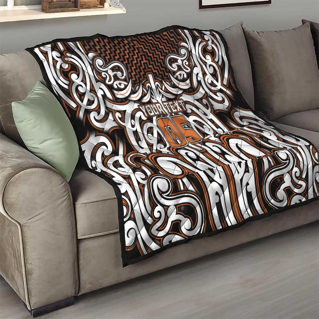 Custom Aotearoa Waikato Quilt Maori Tribal Pattern Mix Poutama LT05 - Polynesian Pride