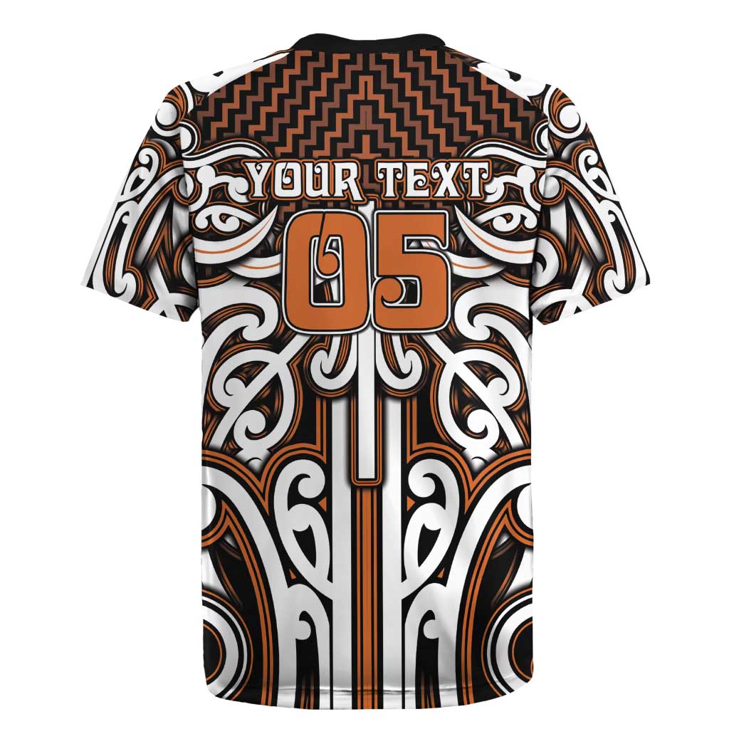Custom Aotearoa Waikato Rugby Jersey Maori Tribal Pattern Mix Poutama