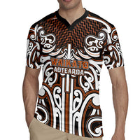 Custom Aotearoa Waikato Rugby Jersey Maori Tribal Pattern Mix Poutama