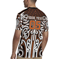Custom Aotearoa Waikato Rugby Jersey Maori Tribal Pattern Mix Poutama