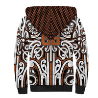 Custom Aotearoa Waikato Sherpa Hoodie Maori Tribal Pattern Mix Poutama LT05 - Polynesian Pride