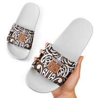 Custom Aotearoa Waikato Slide Sandals Maori Tribal Pattern Mix Poutama LT05 - Polynesian Pride
