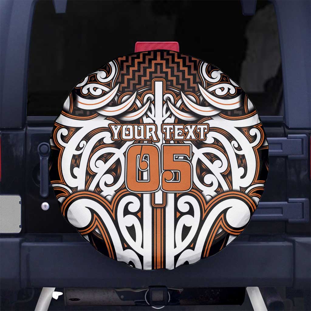 Custom Aotearoa Waikato Spare Tire Cover Maori Tribal Pattern Mix Poutama