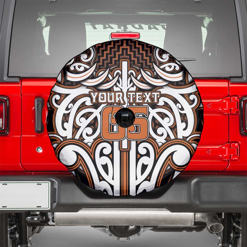 Custom Aotearoa Waikato Spare Tire Cover Maori Tribal Pattern Mix Poutama
