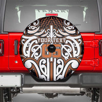 Custom Aotearoa Waikato Spare Tire Cover Maori Tribal Pattern Mix Poutama