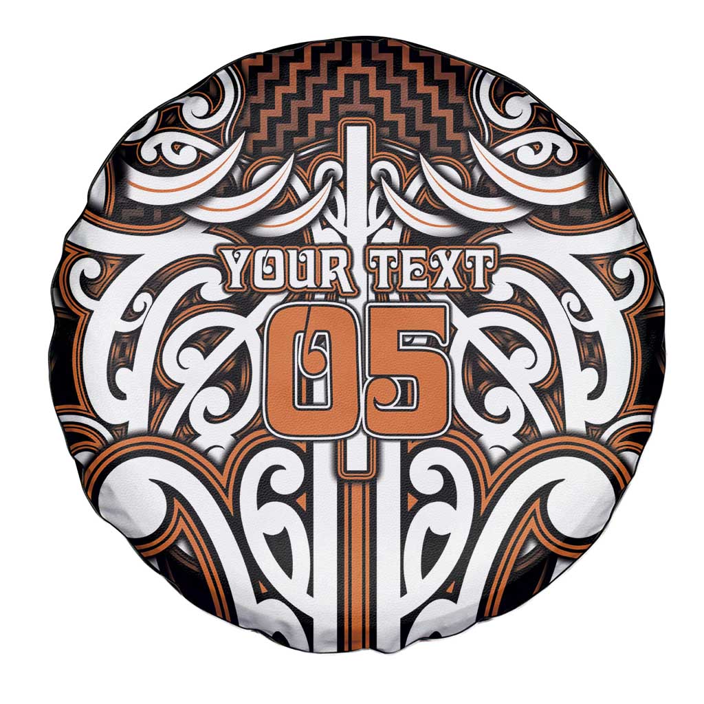 Custom Aotearoa Waikato Spare Tire Cover Maori Tribal Pattern Mix Poutama