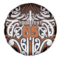 Custom Aotearoa Waikato Spare Tire Cover Maori Tribal Pattern Mix Poutama