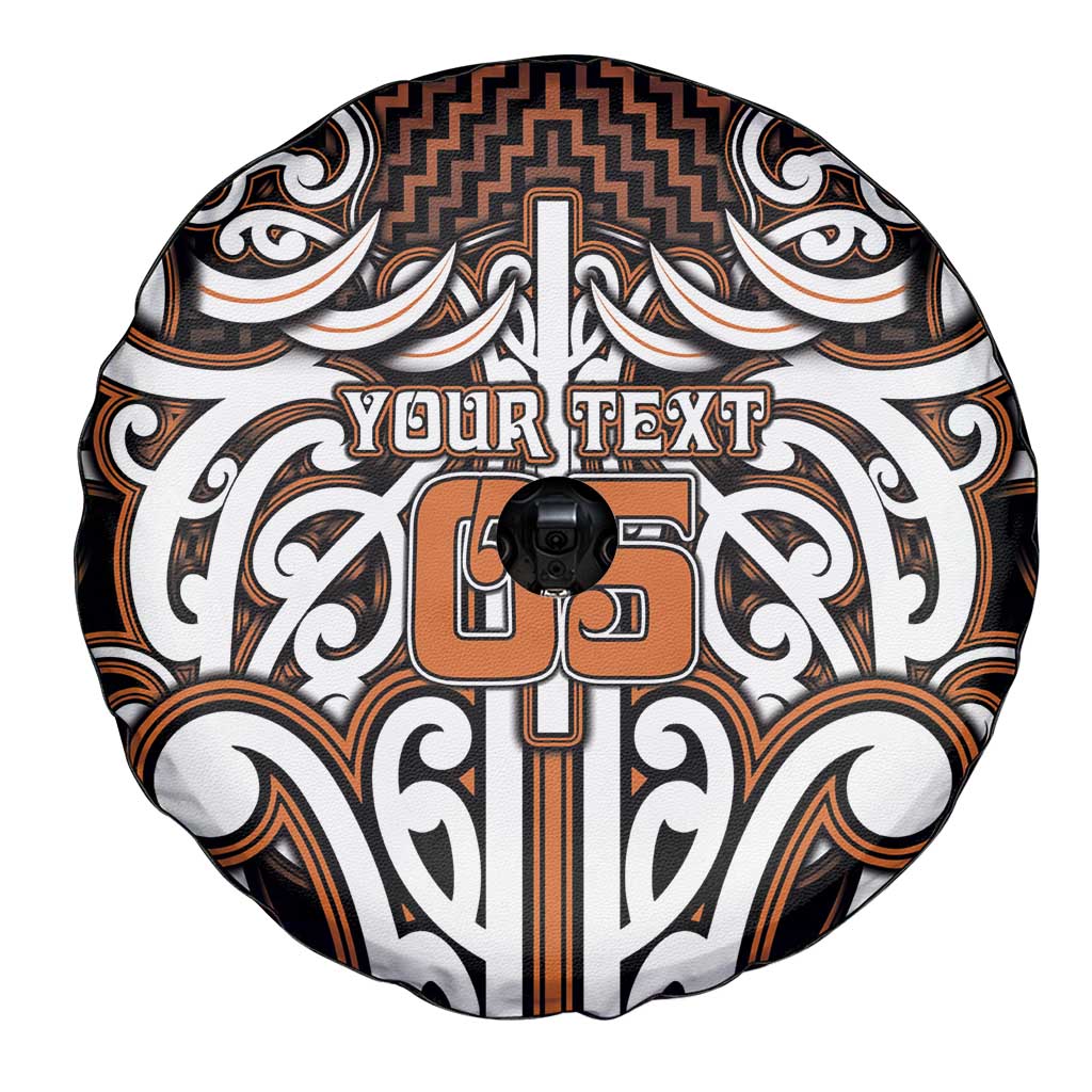 Custom Aotearoa Waikato Spare Tire Cover Maori Tribal Pattern Mix Poutama