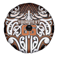 Custom Aotearoa Waikato Spare Tire Cover Maori Tribal Pattern Mix Poutama