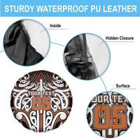 Custom Aotearoa Waikato Spare Tire Cover Maori Tribal Pattern Mix Poutama