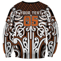 Custom Aotearoa Waikato Sweatshirt Maori Tribal Pattern Mix Poutama