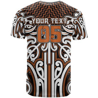 Custom Aotearoa Waikato T Shirt Maori Tribal Pattern Mix Poutama LT05 - Polynesian Pride