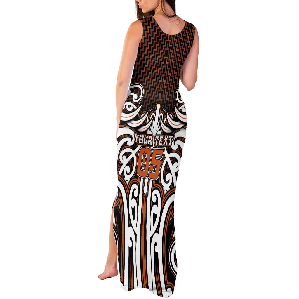 Custom Aotearoa Waikato Tank Maxi Dress Maori Tribal Pattern Mix Poutama LT05 - Polynesian Pride