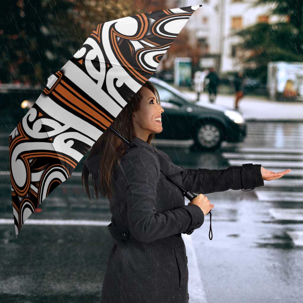 Custom Aotearoa Waikato Umbrella Maori Tribal Pattern Mix Poutama LT05 - Polynesian Pride
