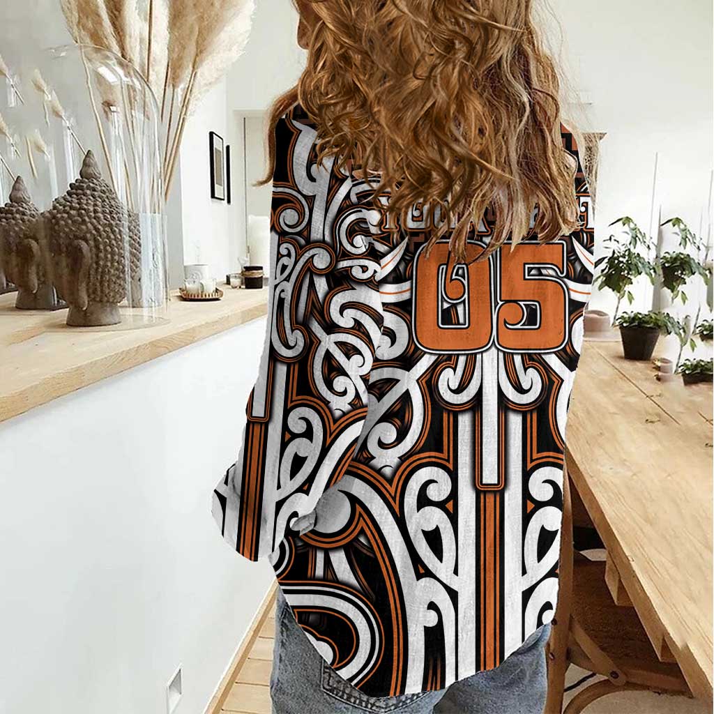 Custom Aotearoa Waikato Women Casual Shirt Maori Tribal Pattern Mix Poutama LT05 - Polynesian Pride