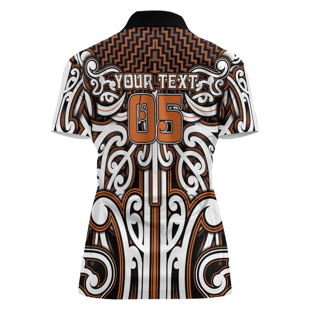 Custom Aotearoa Waikato Women Polo Shirt Maori Tribal Pattern Mix Poutama LT05 - Polynesian Pride