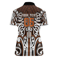 Custom Aotearoa Waikato Women Polo Shirt Maori Tribal Pattern Mix Poutama LT05 - Polynesian Pride