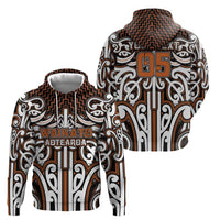 Custom Aotearoa Waikato Zip Hoodie Maori Tribal Pattern Mix Poutama LT05 - Polynesian Pride