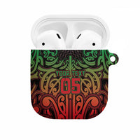 Custom Aotearoa Tuhoe AirPods Case Maori Tribal Pattern Mix Poutama LT05 Black - Polynesian Pride