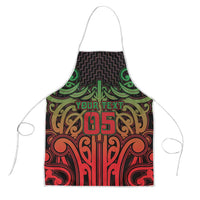 Custom Aotearoa Tuhoe Apron Maori Tribal Pattern Mix Poutama LT05 Black - Polynesian Pride