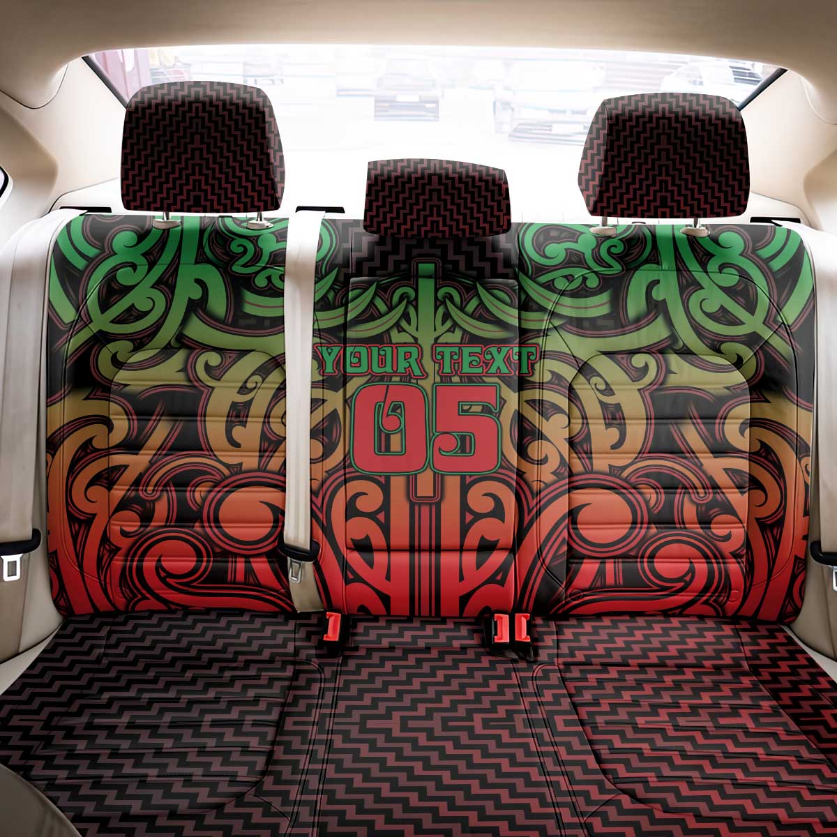 Custom Aotearoa Tuhoe Back Car Seat Cover Maori Tribal Pattern Mix Poutama LT05 - Polynesian Pride