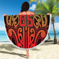 Custom Aotearoa Tuhoe Beach Blanket Maori Tribal Pattern Mix Poutama LT05 - Polynesian Pride