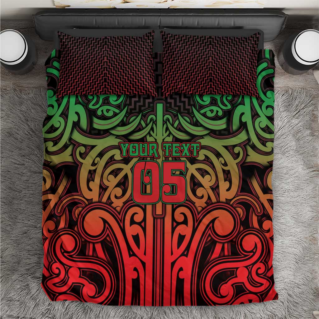 Custom Aotearoa Tuhoe Bedding Set Maori Tribal Pattern Mix Poutama LT05 Black - Polynesian Pride