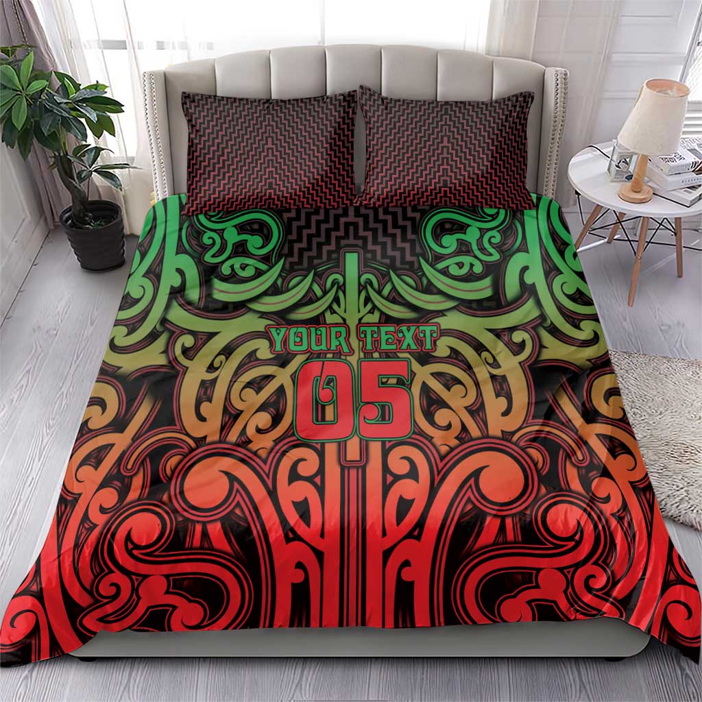 Custom Aotearoa Tuhoe Bedding Set Maori Tribal Pattern Mix Poutama LT05 - Polynesian Pride