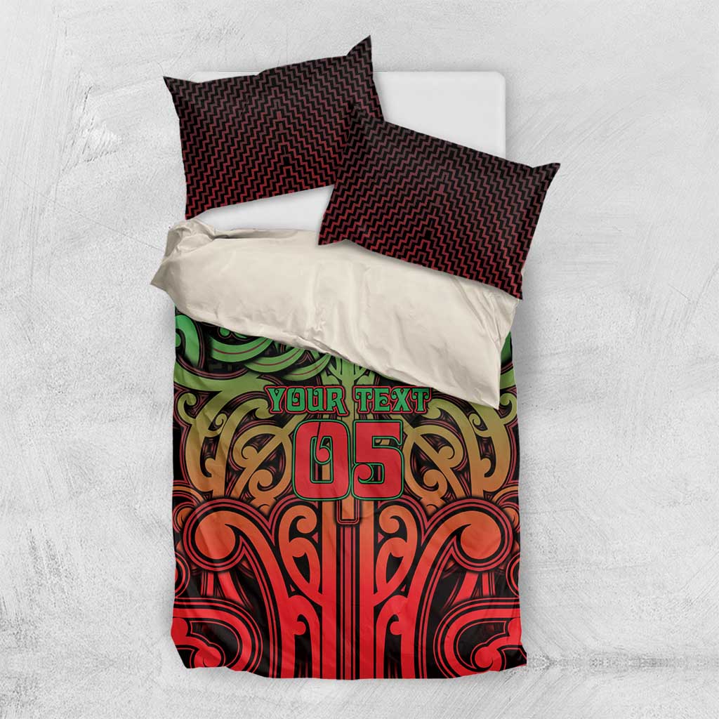 Custom Aotearoa Tuhoe Bedding Set Maori Tribal Pattern Mix Poutama LT05 US Twin 172cm x 218cm Black - Polynesian Pride