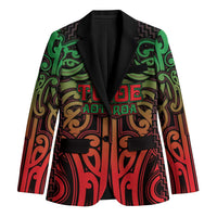 Custom Aotearoa Tuhoe Blazer Maori Tribal Pattern Mix Poutama LT05 Unisex Black - Polynesian Pride