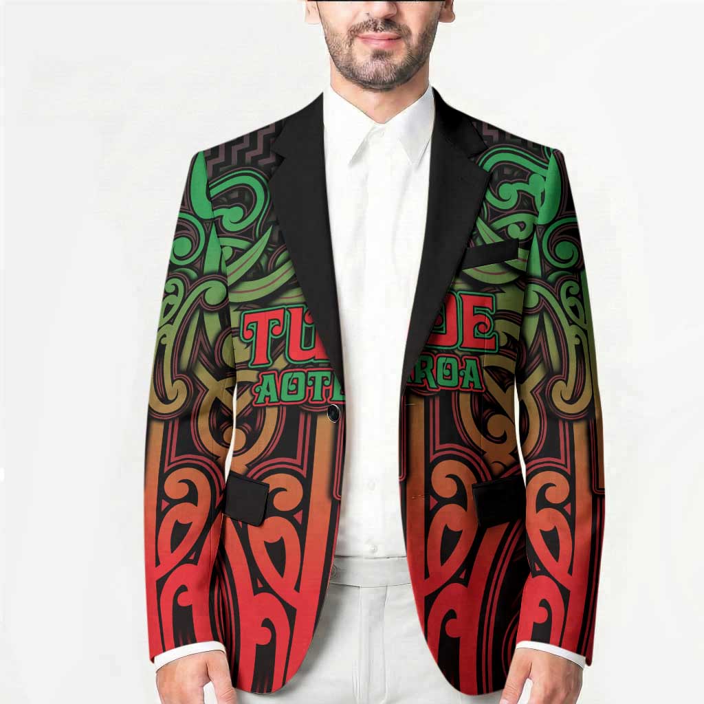 Custom Aotearoa Tuhoe Blazer Maori Tribal Pattern Mix Poutama LT05 - Polynesian Pride