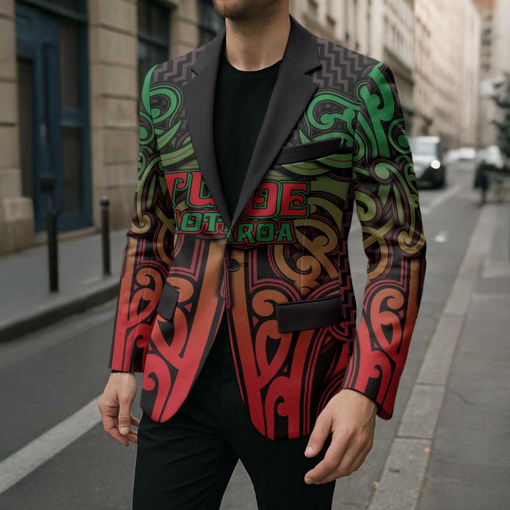 Custom Aotearoa Tuhoe Blazer Maori Tribal Pattern Mix Poutama LT05 - Polynesian Pride