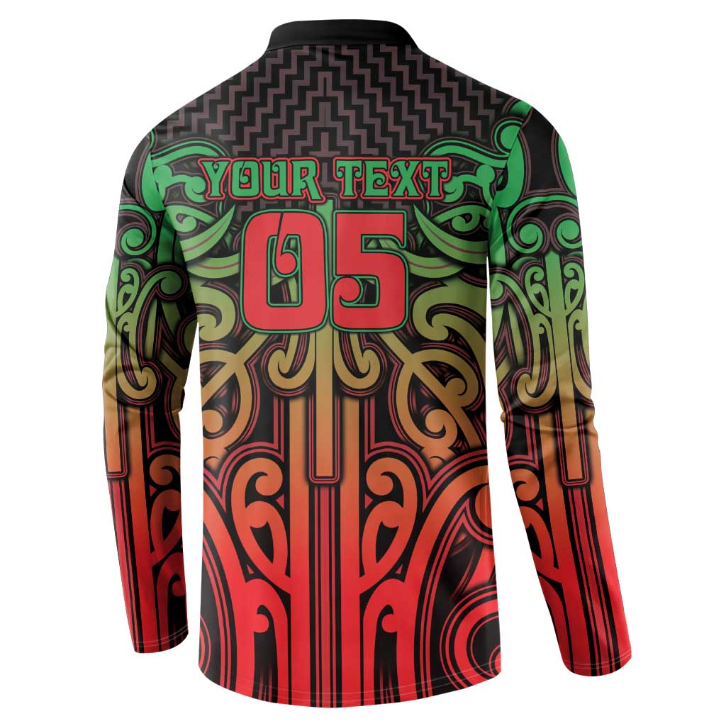 Custom Aotearoa Tuhoe Button Sweatshirt Maori Tribal Pattern Mix Poutama LT05 - Polynesian Pride