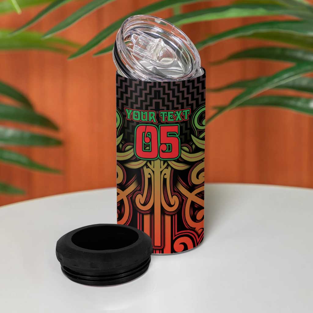 Custom Aotearoa Tuhoe 4 in 1 Can Cooler Tumbler Maori Tribal Pattern Mix Poutama LT05 - Polynesian Pride