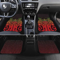 Custom Aotearoa Tuhoe Car Mats Maori Tribal Pattern Mix Poutama LT05 Set 4pcs Black - Polynesian Pride