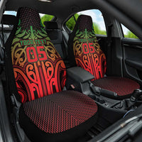 Custom Aotearoa Tuhoe Car Seat Cover Maori Tribal Pattern Mix Poutama LT05 One Size Black - Polynesian Pride