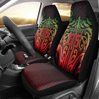 Custom Aotearoa Tuhoe Car Seat Cover Maori Tribal Pattern Mix Poutama LT05 - Polynesian Pride