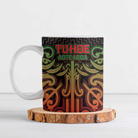 Custom Aotearoa Tuhoe Ceramic Mug Maori Tribal Pattern Mix Poutama LT05 Black - Polynesian Pride