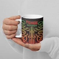 Custom Aotearoa Tuhoe Ceramic Mug Maori Tribal Pattern Mix Poutama LT05 - Polynesian Pride