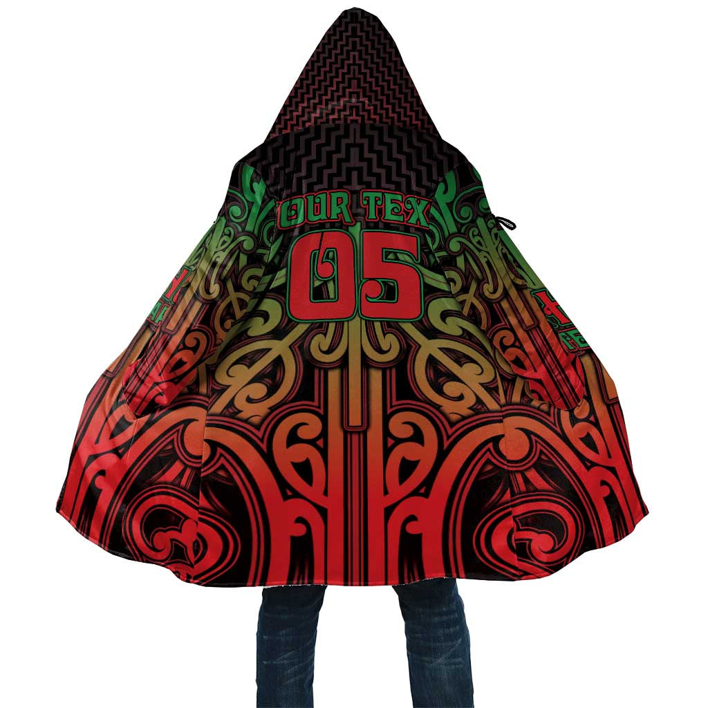 Custom Aotearoa Tuhoe Cloak Maori Tribal Pattern Mix Poutama LT05 Unisex Black - Polynesian Pride