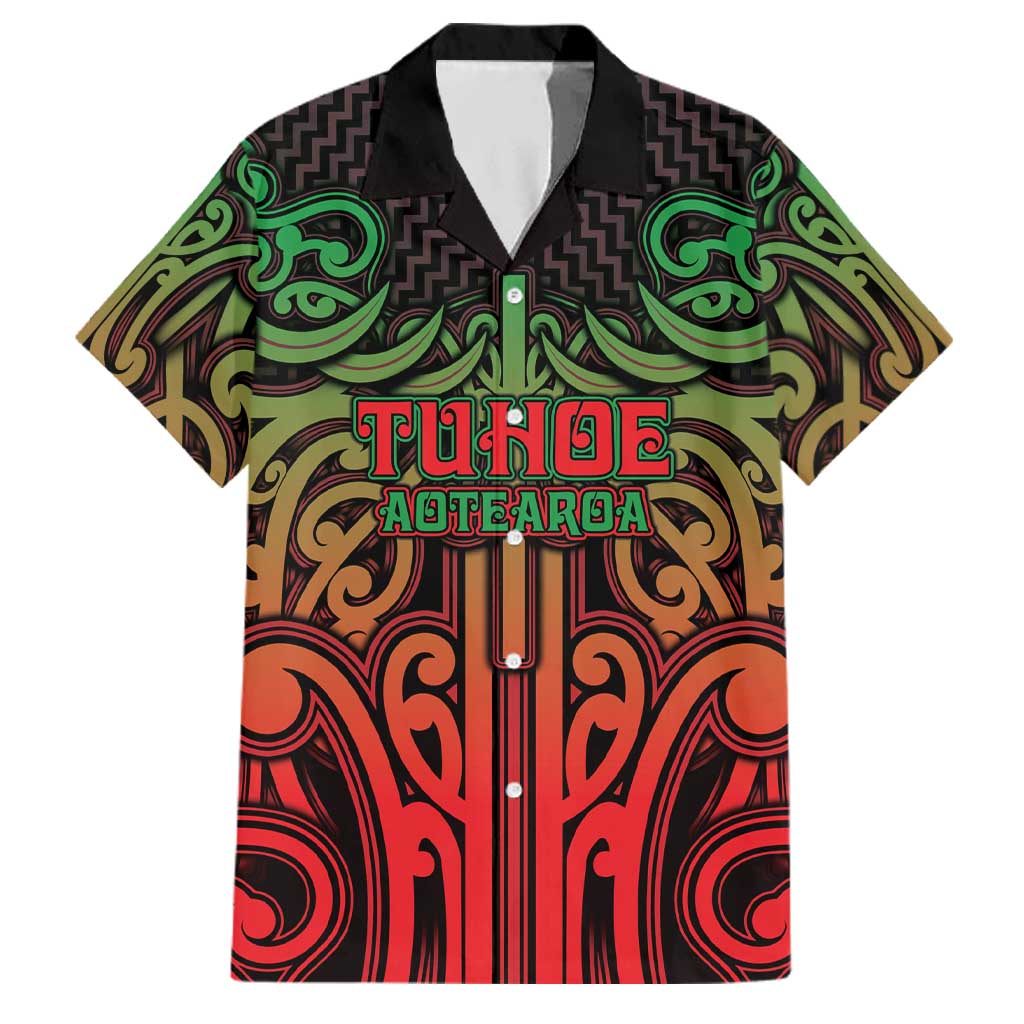 Custom Aotearoa Tuhoe Family Matching Off Shoulder Maxi Dress and Hawaiian Shirt Maori Tribal Pattern Mix Poutama