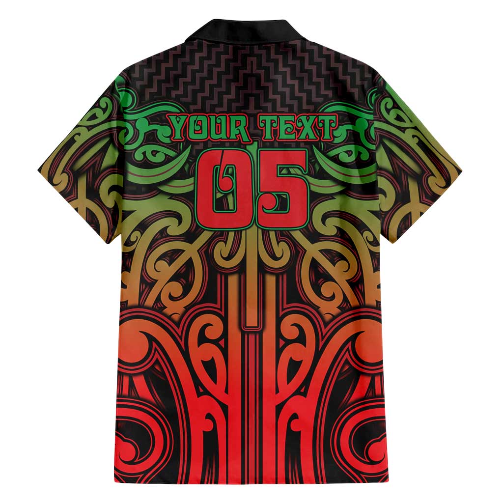 Custom Aotearoa Tuhoe Family Matching Off Shoulder Maxi Dress and Hawaiian Shirt Maori Tribal Pattern Mix Poutama